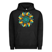 Pigment Black sunflower gemstone leopard Urban Hoodie - Artiststas