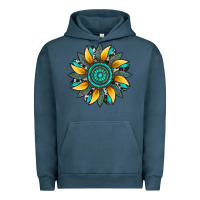 Pigment Midnight Navy sunflower gemstone leopard Urban Hoodie - Artiststas