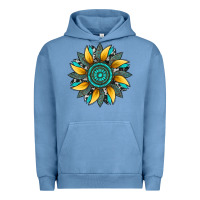 Pigment Pebble Blue sunflower gemstone leopard Urban Hoodie - Artiststas