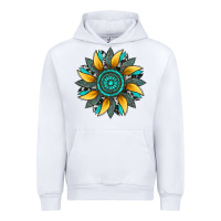 White sunflower gemstone leopard Urban Hoodie - Artiststas