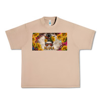 Burro mess bun mama with sunflowers and colorful leopard license plate Urban Heavy Tee - BarkalooDesign
