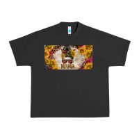 Pigment Black mess bun mama with sunflowers and colorful leopard license plate Urban Heavy Tee - BarkalooDesign