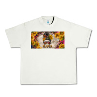 Pistachio mess bun mama with sunflowers and colorful leopard license plate Urban Heavy Tee - BarkalooDesign