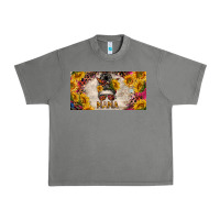 Tornado mess bun mama with sunflowers and colorful leopard license plate Urban Heavy Tee - BarkalooDesign