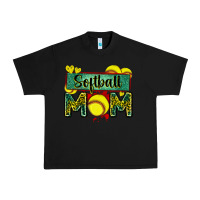 Black softball mom with leopard Urban Heavy Tee - Zillion Design Studio