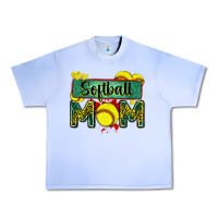 Grape Ice softball mom with leopard Urban Heavy Tee - Zillion Design Studio