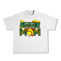 Lunar Rock softball mom with leopard Urban Heavy Tee - Zillion Design Studio