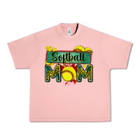 Salmon softball mom with leopard Urban Heavy Tee - Zillion Design Studio