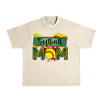 Sandshell softball mom with leopard Urban Heavy Tee - Zillion Design Studio