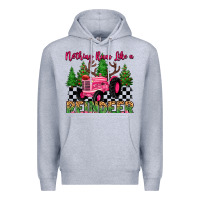 Heather Grey nothing runs like a reindeer Premium Hoodie - MaliasSmallBusiness