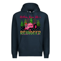 Navy nothing runs like a reindeer Premium Hoodie - MaliasSmallBusiness
