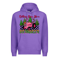 Purple nothing runs like a reindeer Premium Hoodie - MaliasSmallBusiness