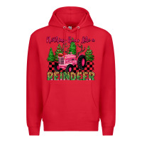 Red nothing runs like a reindeer Premium Hoodie - MaliasSmallBusiness