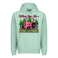 Seafoam nothing runs like a reindeer Premium Hoodie - MaliasSmallBusiness