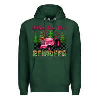 Sports Green nothing runs like a reindeer Premium Hoodie - MaliasSmallBusiness