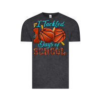 Vintage Black i tackled 100days of school basketball Vintage Tee - texasbilliewilder