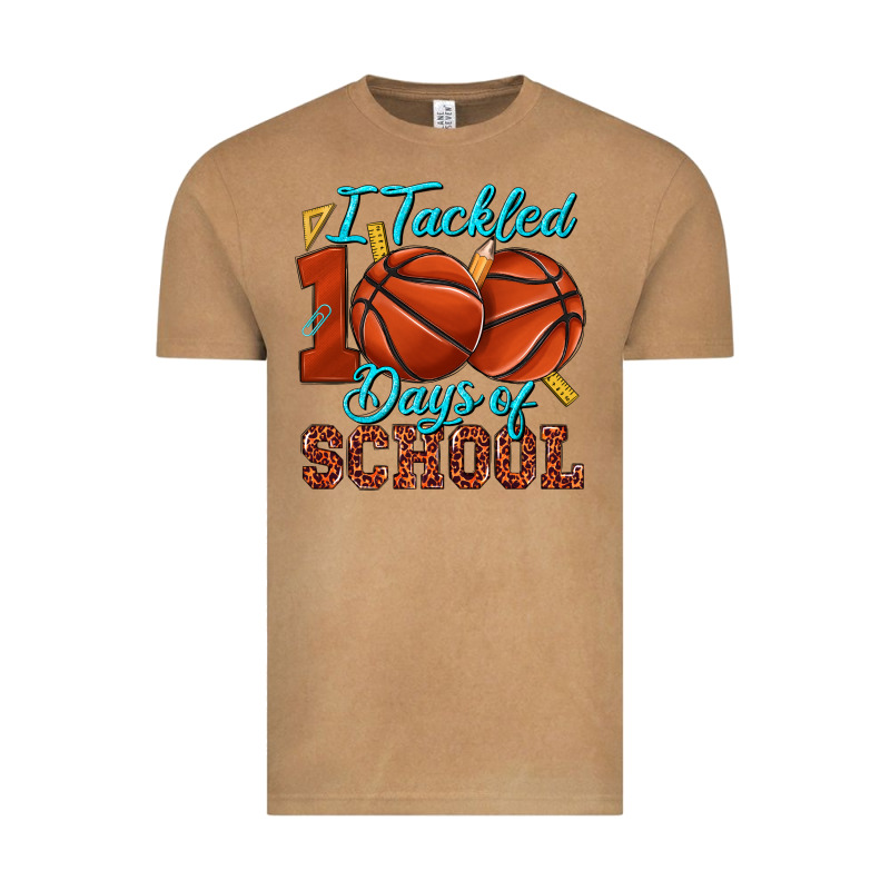 I Tackled 100days Of School Basketball Vintage Tee by texasbilliewilder | Teevron