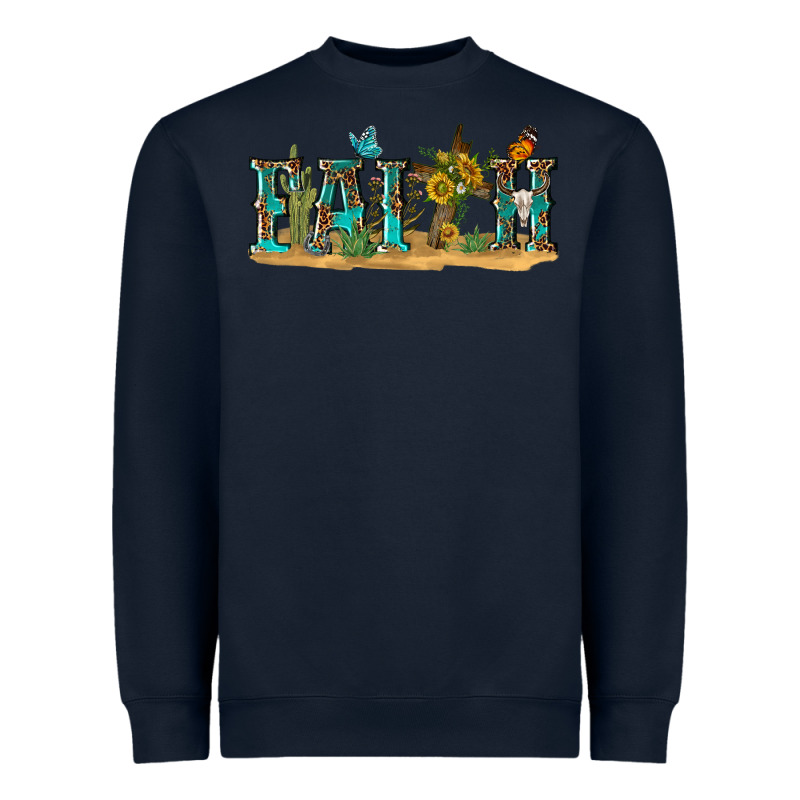 Western Faith Heavyweight Sweatshirt by texasbilliewilder | Teevron