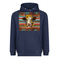 Navy western sunflowers gemstone heifer Heavyweight Hoodie - Jasminsmagicworld