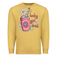 Antique Gold lucky girl drink Premium Sweatshirt - MaliasSmallBusiness