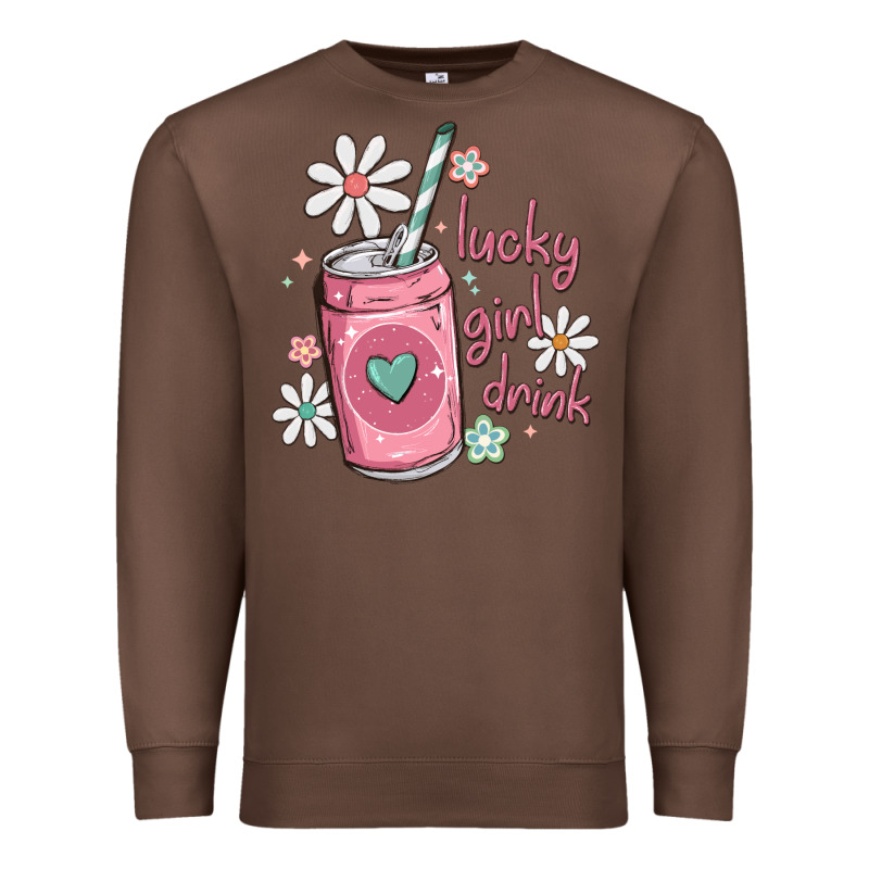 Lucky Girl Drink Premium Sweatshirt by MaliasSmallBusiness | Teevron