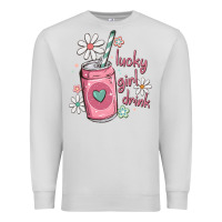 Dove Grey lucky girl drink Premium Sweatshirt - MaliasSmallBusiness
