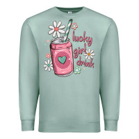 Seafoam lucky girl drink Premium Sweatshirt - MaliasSmallBusiness