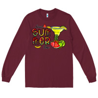 Burgundy sweet summer time Long Sleeve Tee - CowhideDigitalArt