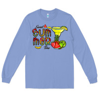 Colony Blue sweet summer time Long Sleeve Tee - CowhideDigitalArt