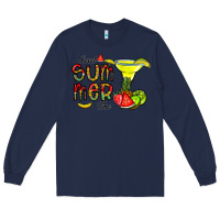 Navy sweet summer time Long Sleeve Tee - CowhideDigitalArt