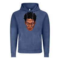 Vintage Denim black man portrait Vintage Hoodie - texasbilliewilder