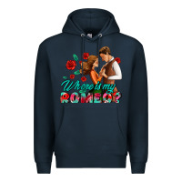 Navy where is my romeo Premium Hoodie - AdoDesignShop