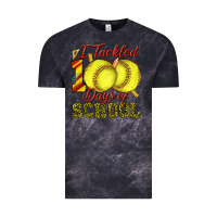 Cloud Black i tackled 100days of school softball Vintage Tee - texasbilliewilder