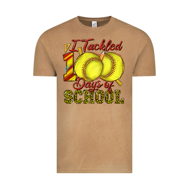 I Tackled 100days Of School Softball Vintage Tee by texasbilliewilder | Teevron