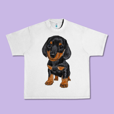 Dachshund Puppy Urban Heavy Tee Designed By Ranaportraitstore