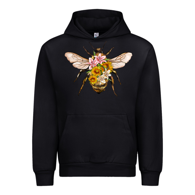 Bee With Flowers Urban Hoodie by Artiststas | Teevron