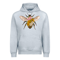 Heather Grey bee with flowers Urban Hoodie - Artiststas