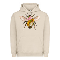 Pigment French Oak bee with flowers Urban Hoodie - Artiststas