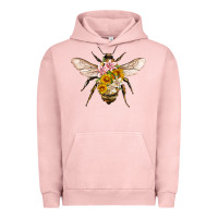 Pigment Salmon bee with flowers Urban Hoodie - Artiststas