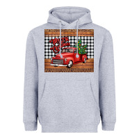 Heather Grey merry Christmas truck Heavyweight Hoodie - Jasminsmagicworld