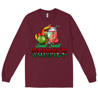 Burgundy sweet sweet summer Long Sleeve Tee - CowhideDigitalArt