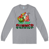 Heather Grey sweet sweet summer Long Sleeve Tee - CowhideDigitalArt