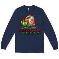 Navy sweet sweet summer Long Sleeve Tee - CowhideDigitalArt