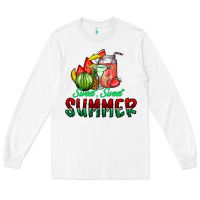 White sweet sweet summer Long Sleeve Tee - CowhideDigitalArt