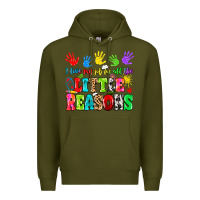 Army Green I love my job for all the little reasons Premium Hoodie - MaliasSmallBusiness