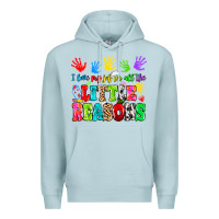Blue Mist I love my job for all the little reasons Premium Hoodie - MaliasSmallBusiness