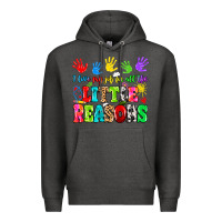 Charcoal Heather I love my job for all the little reasons Premium Hoodie - MaliasSmallBusiness