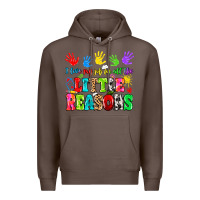 Coffee I love my job for all the little reasons Premium Hoodie - MaliasSmallBusiness