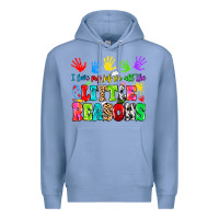 Colony Blue I love my job for all the little reasons Premium Hoodie - MaliasSmallBusiness