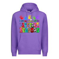 Purple I love my job for all the little reasons Premium Hoodie - MaliasSmallBusiness